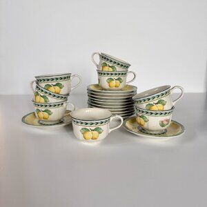 Villeroy & Boch Anno 1748 Luxembourg French Garden Fleurence Tea Cups & Saucers